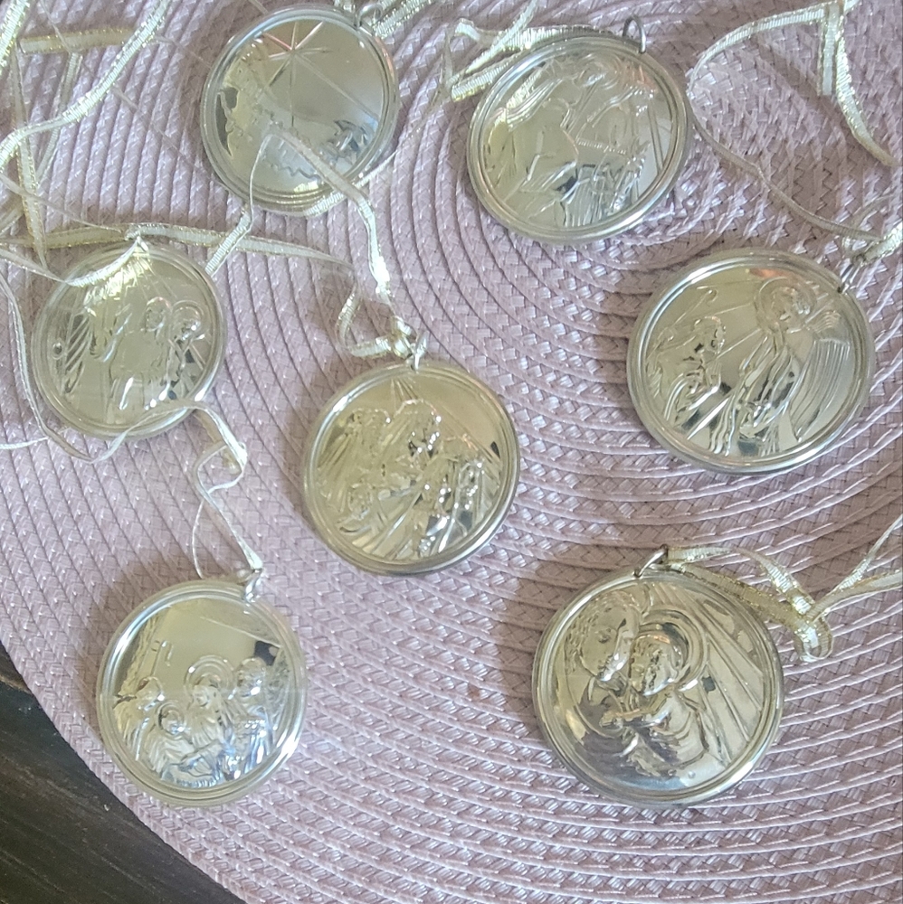 Towle Sterling Silver Nativity Ornaments
